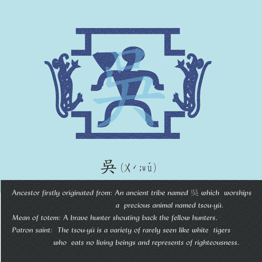  吳(ㄨˊ; wú)氏徽圖 / Surname Emblem of Wú
